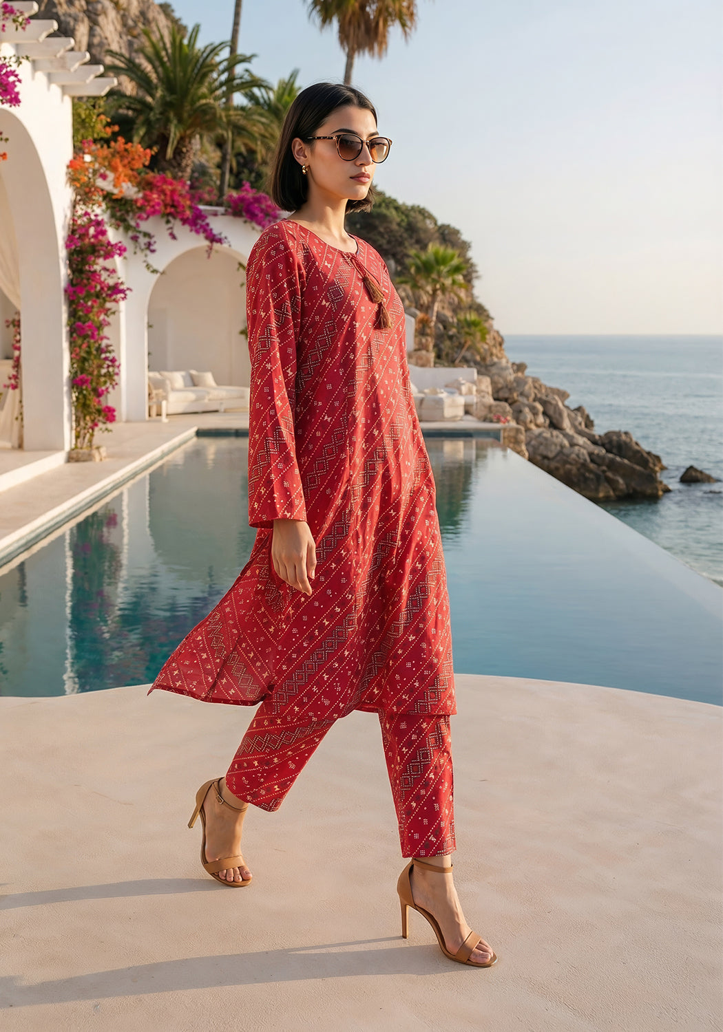 Fuchsia | Stitched 2 PC | Lawn