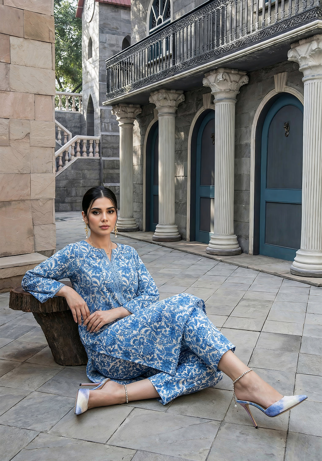 Ocean - | Stitched 2 PC | Lawn