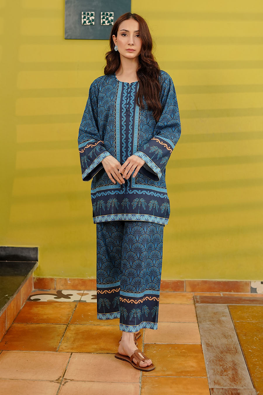 MIDNIGHT PALM | Stitched 2 pcs | LAWN
