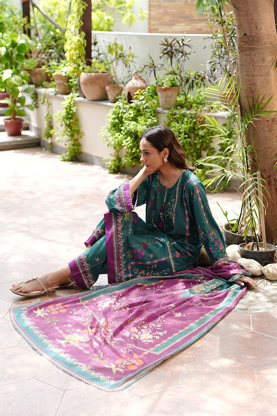 EMERALD WHISPER | Stitched 3 pcs | LAWN