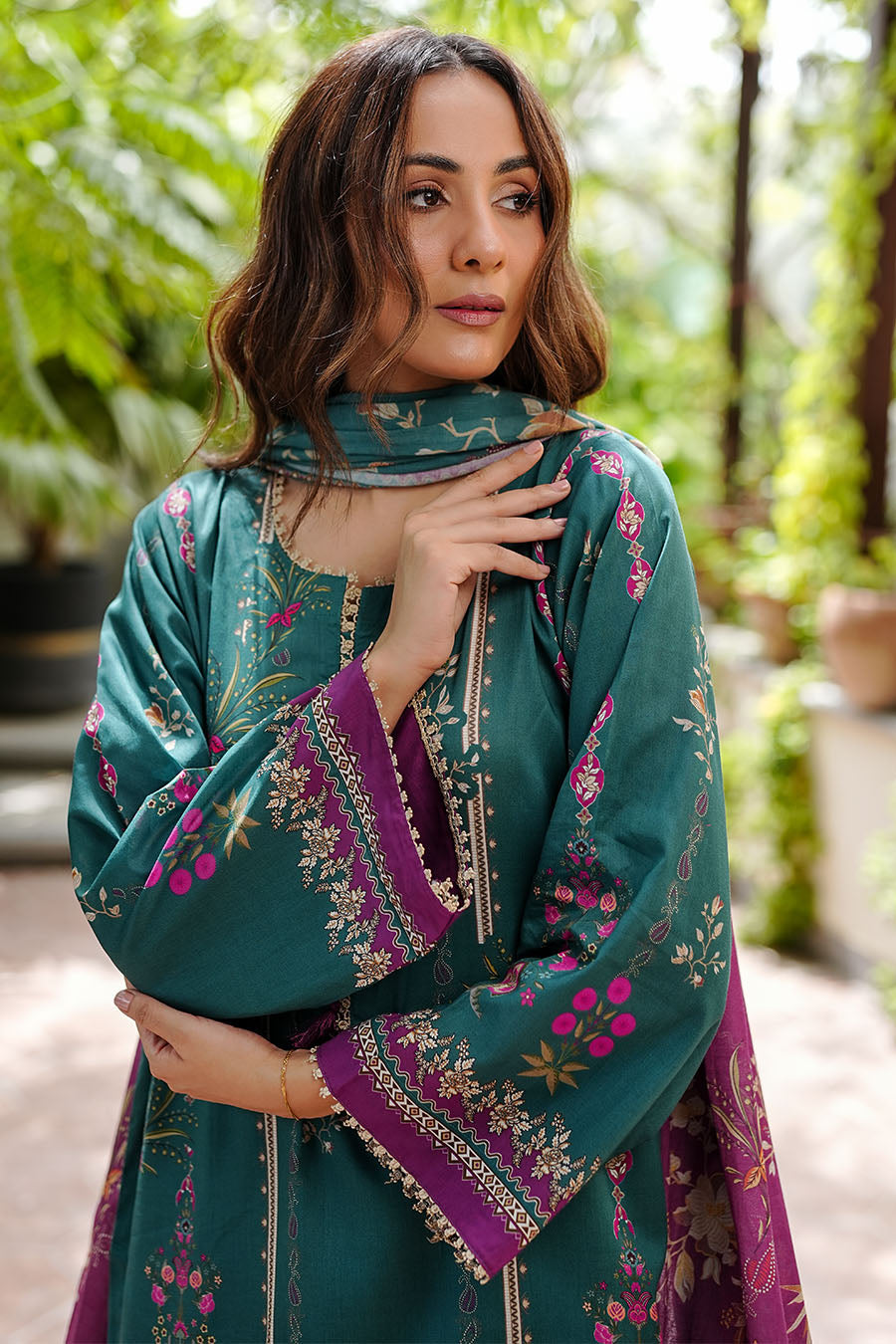 EMERALD WHISPER | Stitched 3 pcs | LAWN