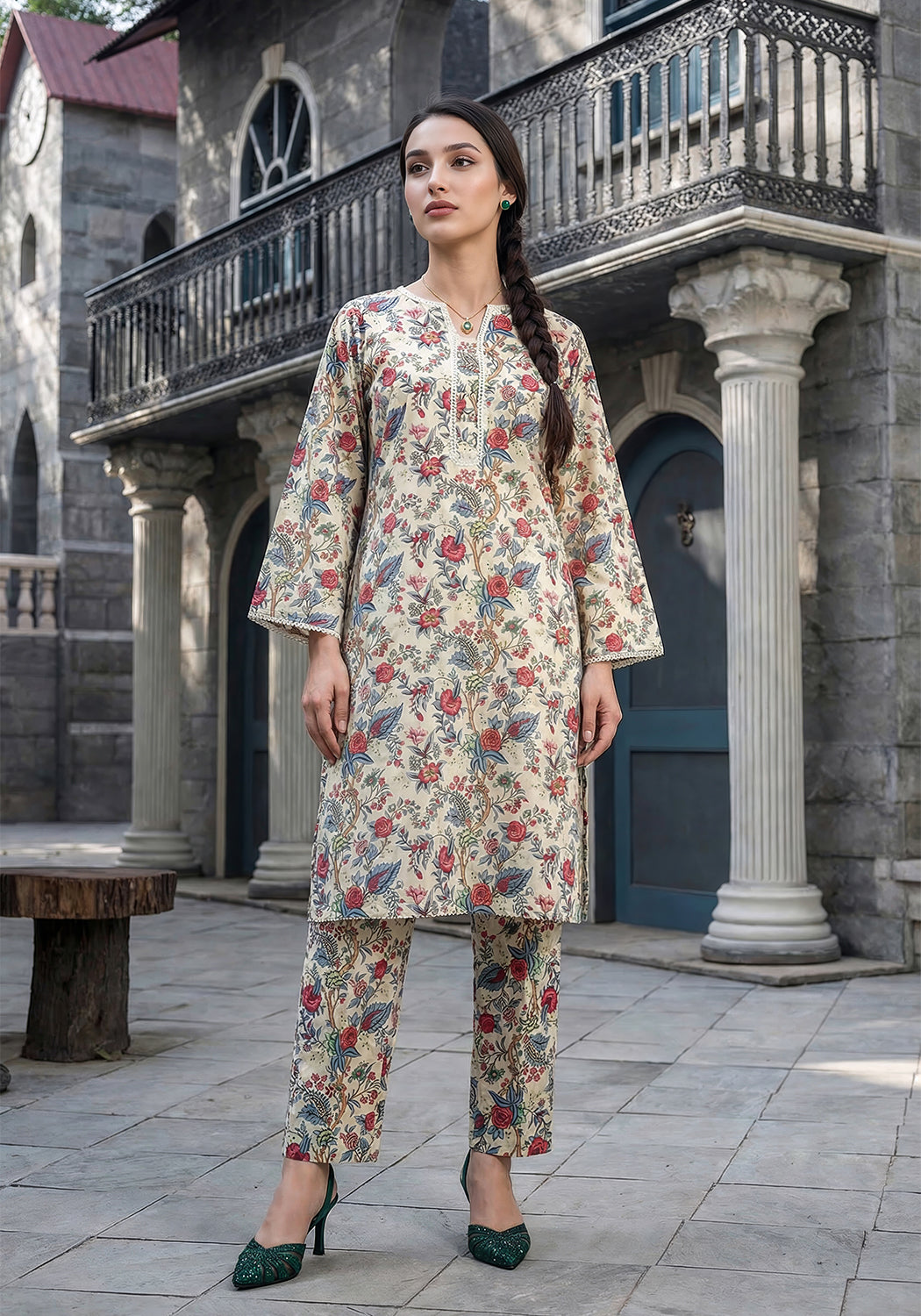 Blossom Tapestry | Stitched 2 PC | Lawn