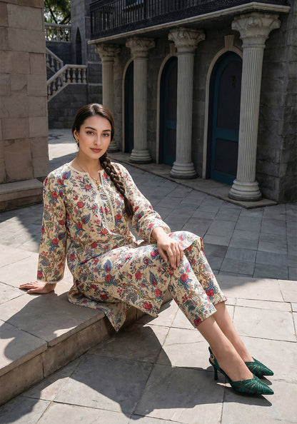 Blossom Tapestry | Stitched 2 PC | Lawn