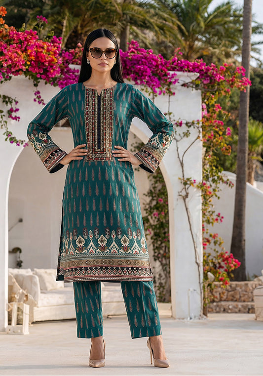 Emerald | Stitched 2 PC | Lawn