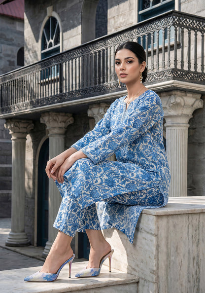 Ocean - | Stitched 2 PC | Lawn