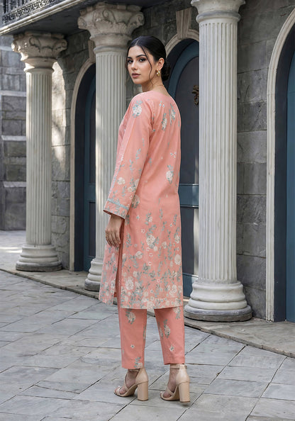 Peach Whisper | Stitched 2 PC | Lawn