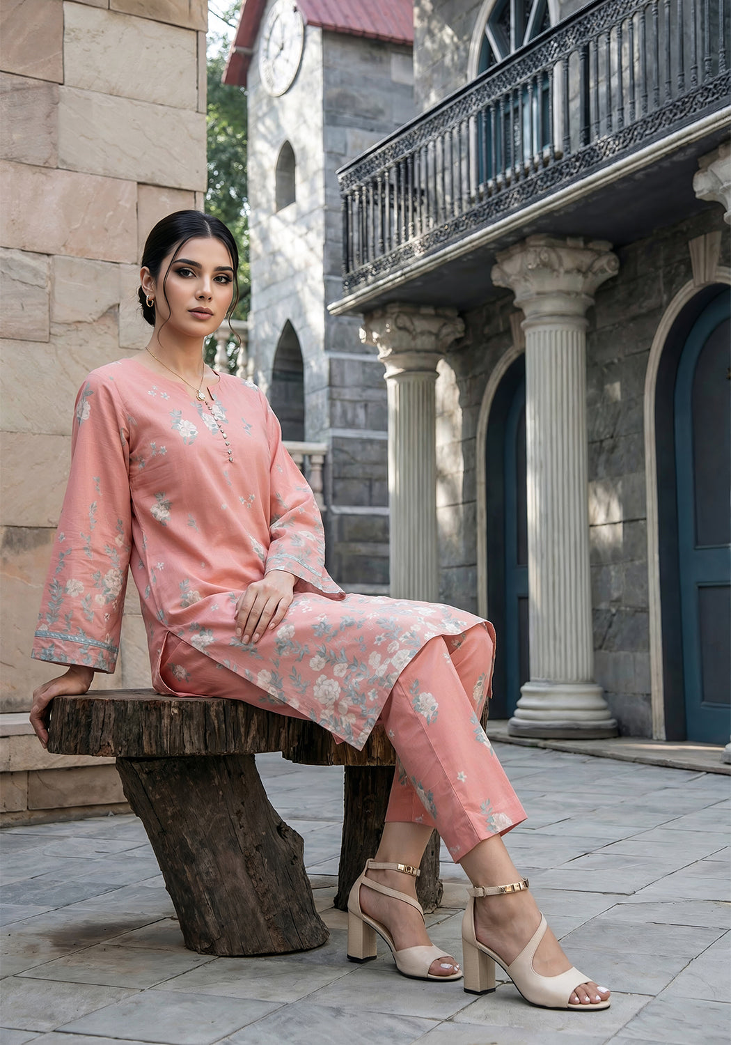 Peach Whisper | Stitched 2 PC | Lawn