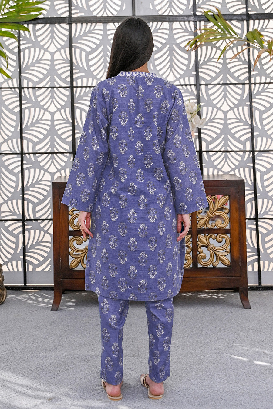 BLUE POPPY | Stitched 2 pcs | khaddar