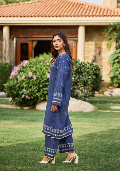 Midnight  Monarch | Stitched 2 PC | Lawn