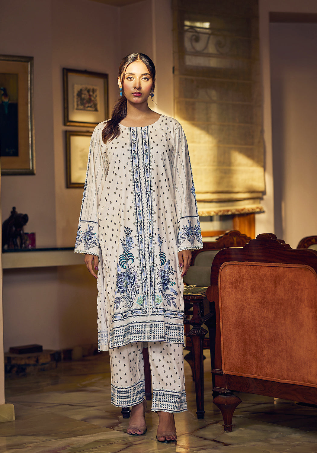 Sapphire Vine | Stitched 2 PC | Lawn