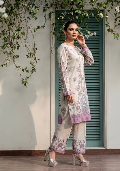 Flora Glow| Stitched 2 PC | Lawn