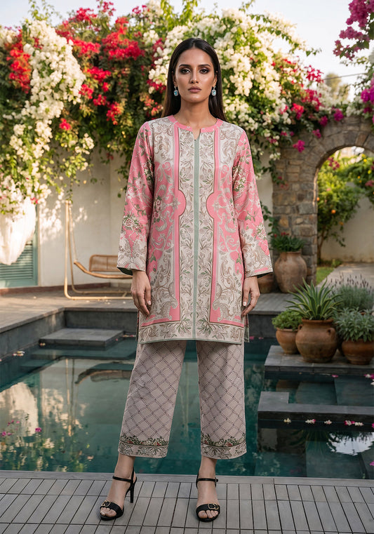 Pink Orchid | Stitched 2 PC | Lawn