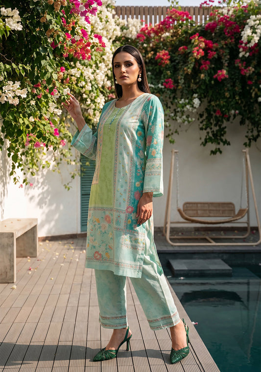 Mint Muse | Stitched 2 PC | Lawn