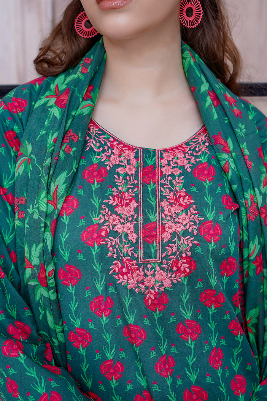 LEA | Embroidery Stitched 3 pcs | lawn