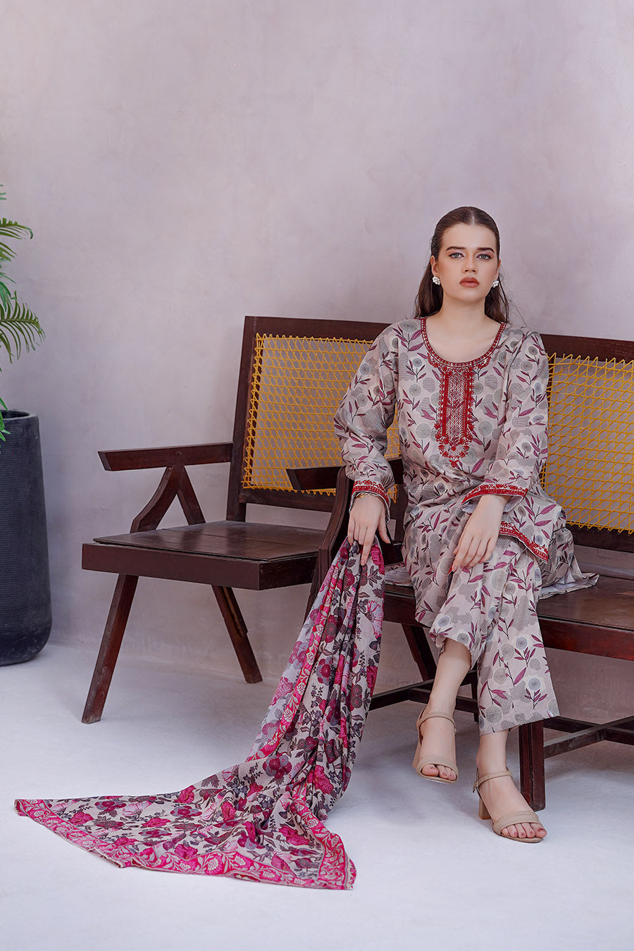 ELENA | Embroidery Stitched 3 pcs | lawn