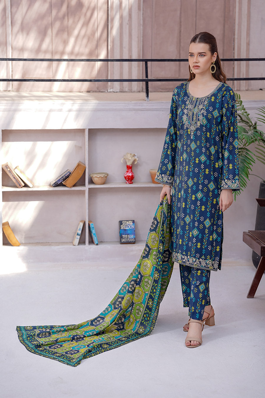 IRENA | Embroidery Stitched 3 pcs | lawn