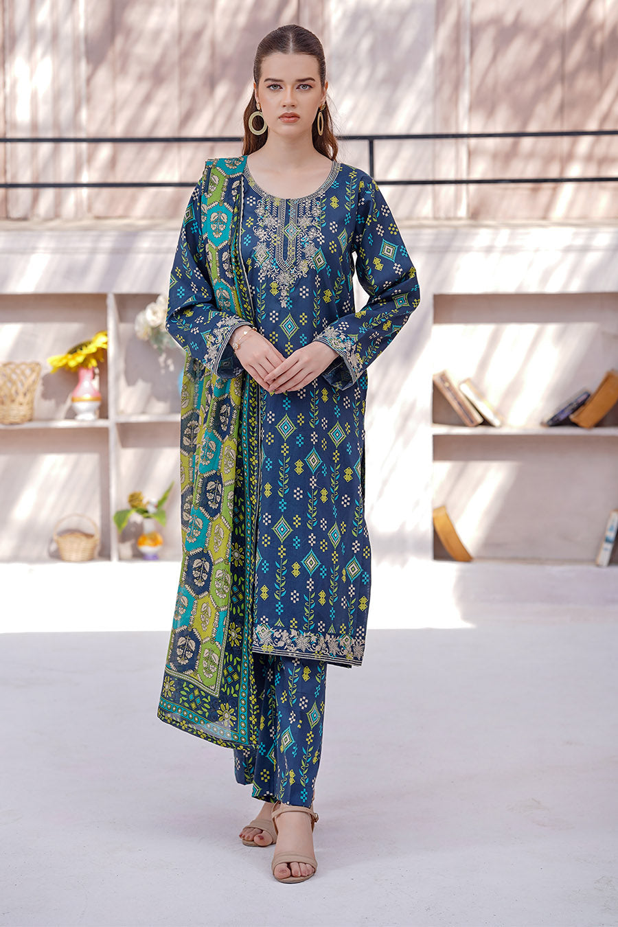 IRENA | Embroidery Stitched 3 pcs | lawn