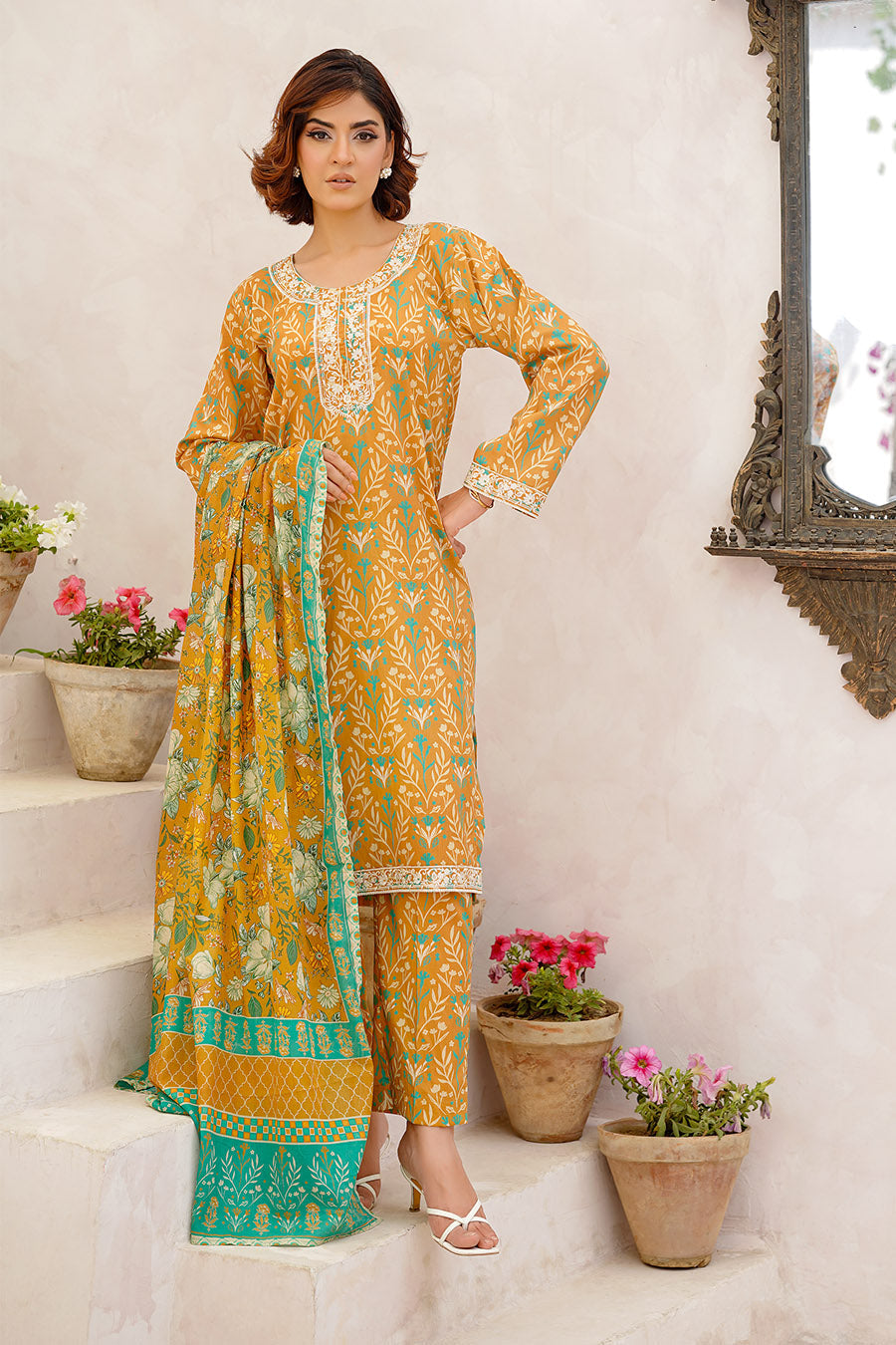 MIRA | Embroidery Stitched 3 pcs | lawn