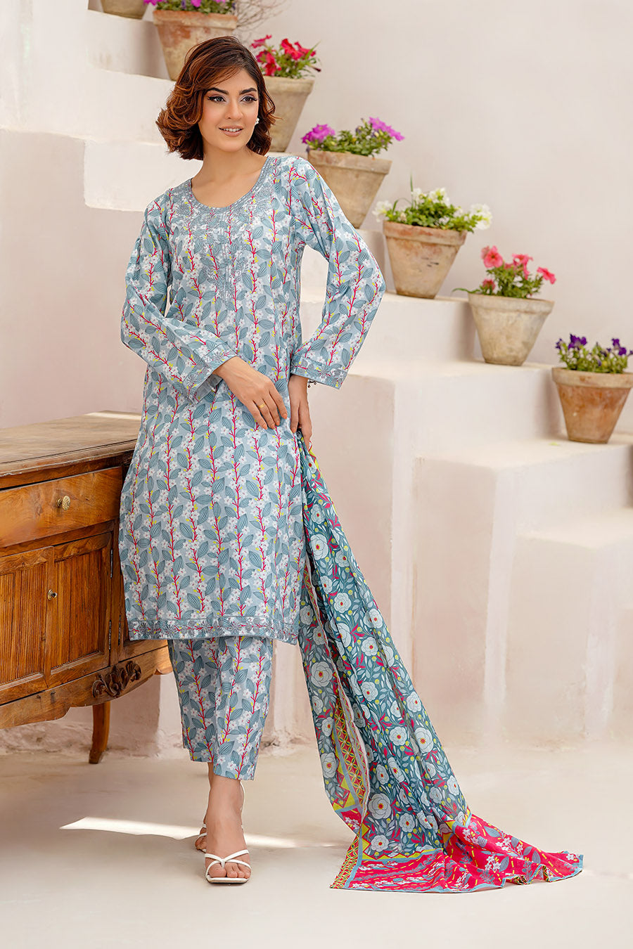 VERA | Embroidery Stitched 3 pcs | lawn