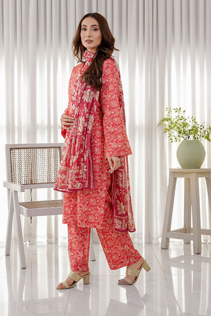 CORAL SUNSET | Stitched 3 pcs | LAWN